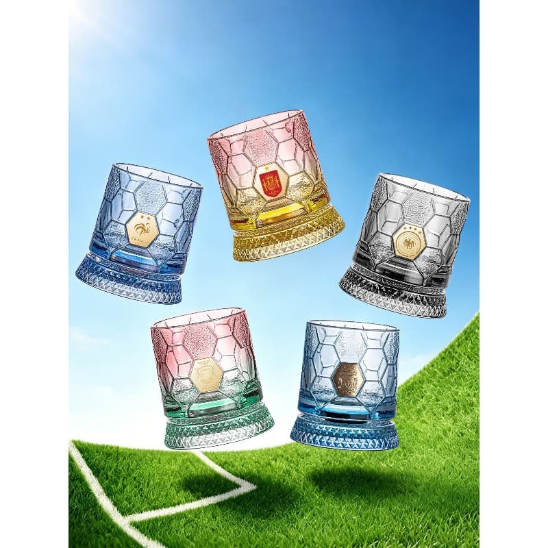 [Official Genuine] World Cup National Team | Rotating Cup Cold Water Cup Glass Cup Argentina Fan Merchandise