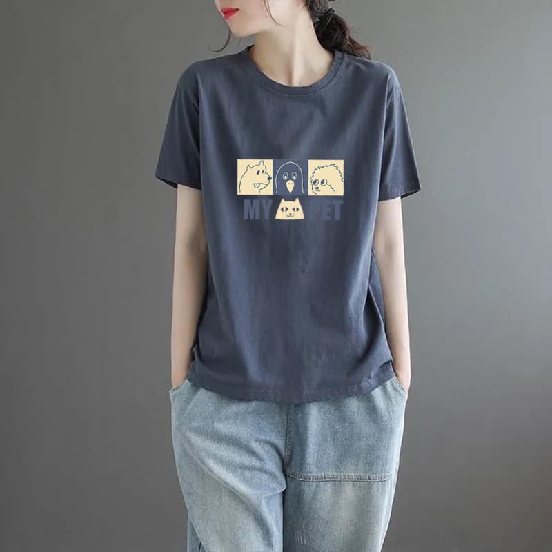 Short-sleeved t-shirt women's summer solid color tops 2026 new loose Korean style plus size women's half-sleeved body shirt trendy