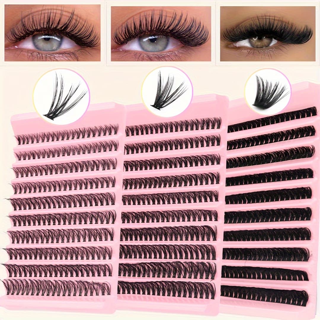 【TEMU Bestseller】Cross-border Export 304080D European American Lashes 10 Rows Thick Mixed Segmented Eyelashes