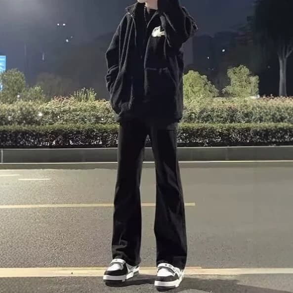 Retro Blue Versatile Jeans Men's Spring and Autumn Pants American High Street Personality Handsome Not Leg-Lagging Pants
