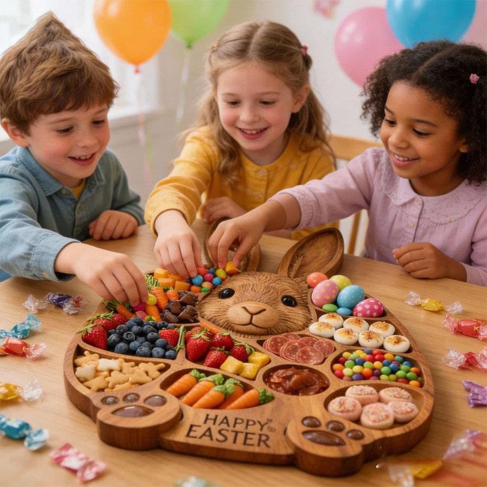 Easter Bunny Wooden Charcuterie Board