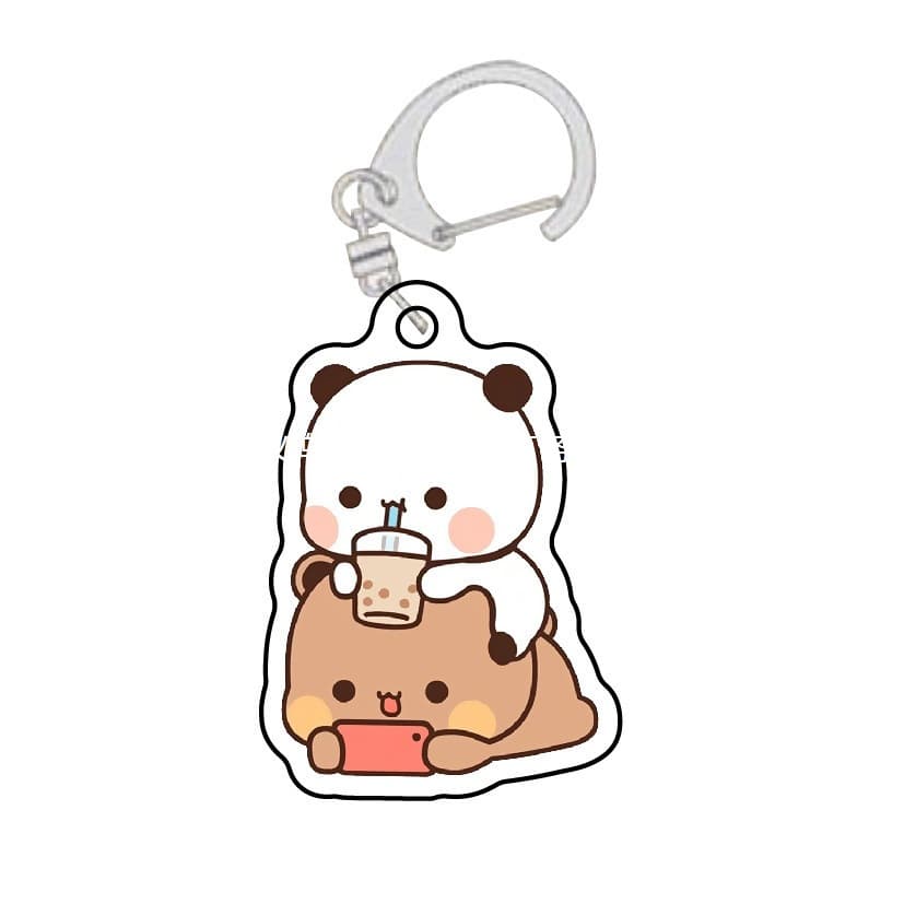 Cute Xiao Er Bu Bu Keychain Acrylic Pendant Student Cartoon Ins Style Backpack Decoration Custom