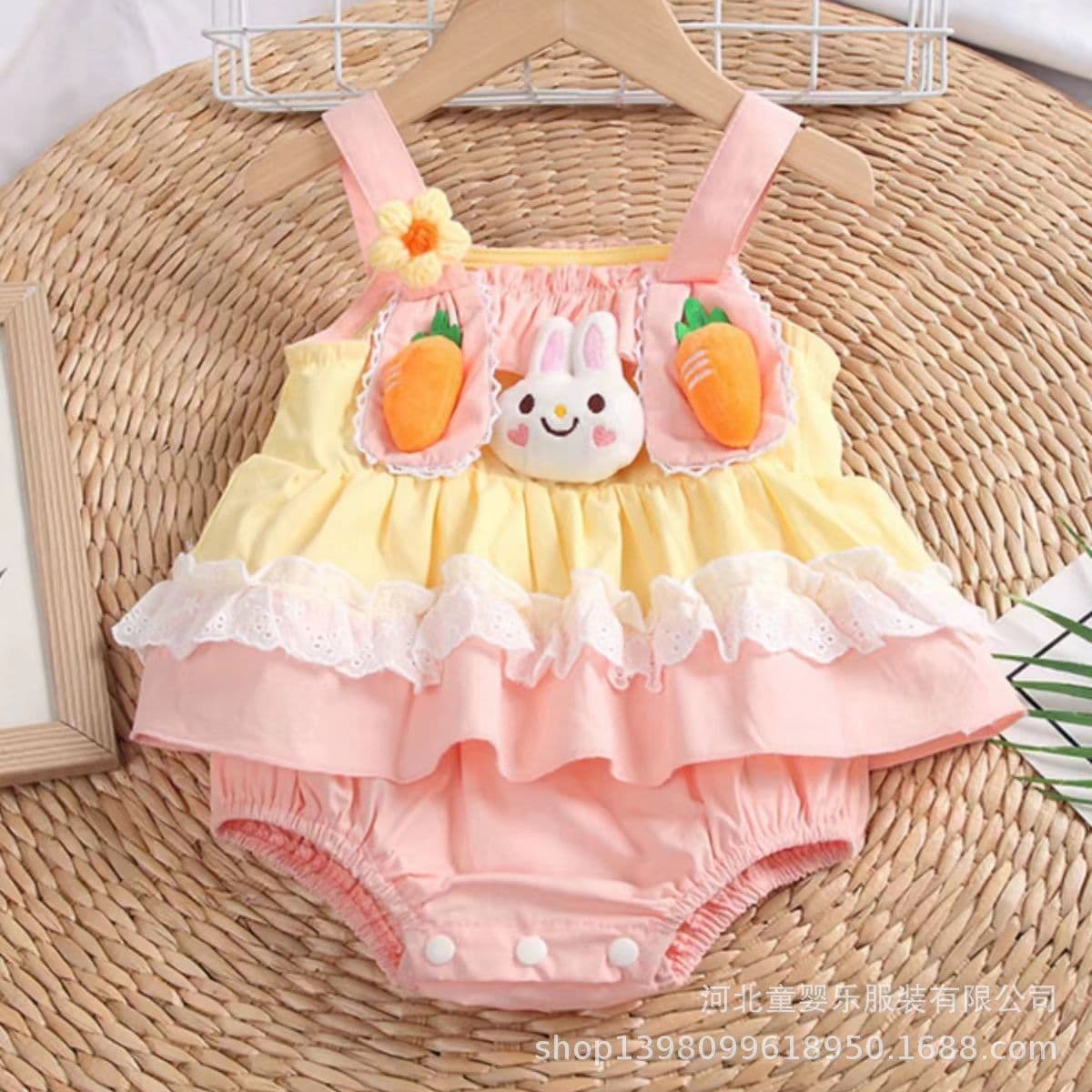 Baby Summer Thin Sleeveless Clothes Cotton Hammock Style Butt Cover Cartoon Design Super Cute Unisex Infant Rompers