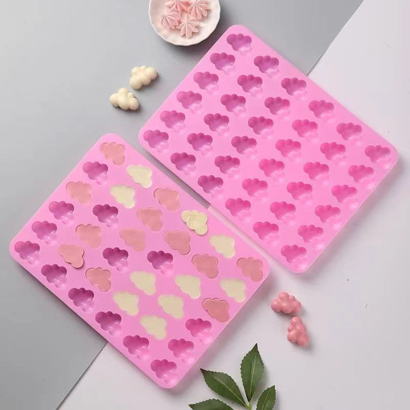 36-Connected Cloud Silicone Mold for Rice Cakes, Chocolate Cake, Ice Cubes, Epoxy Resin, Candle, and Bottle Candy Silicone Mold