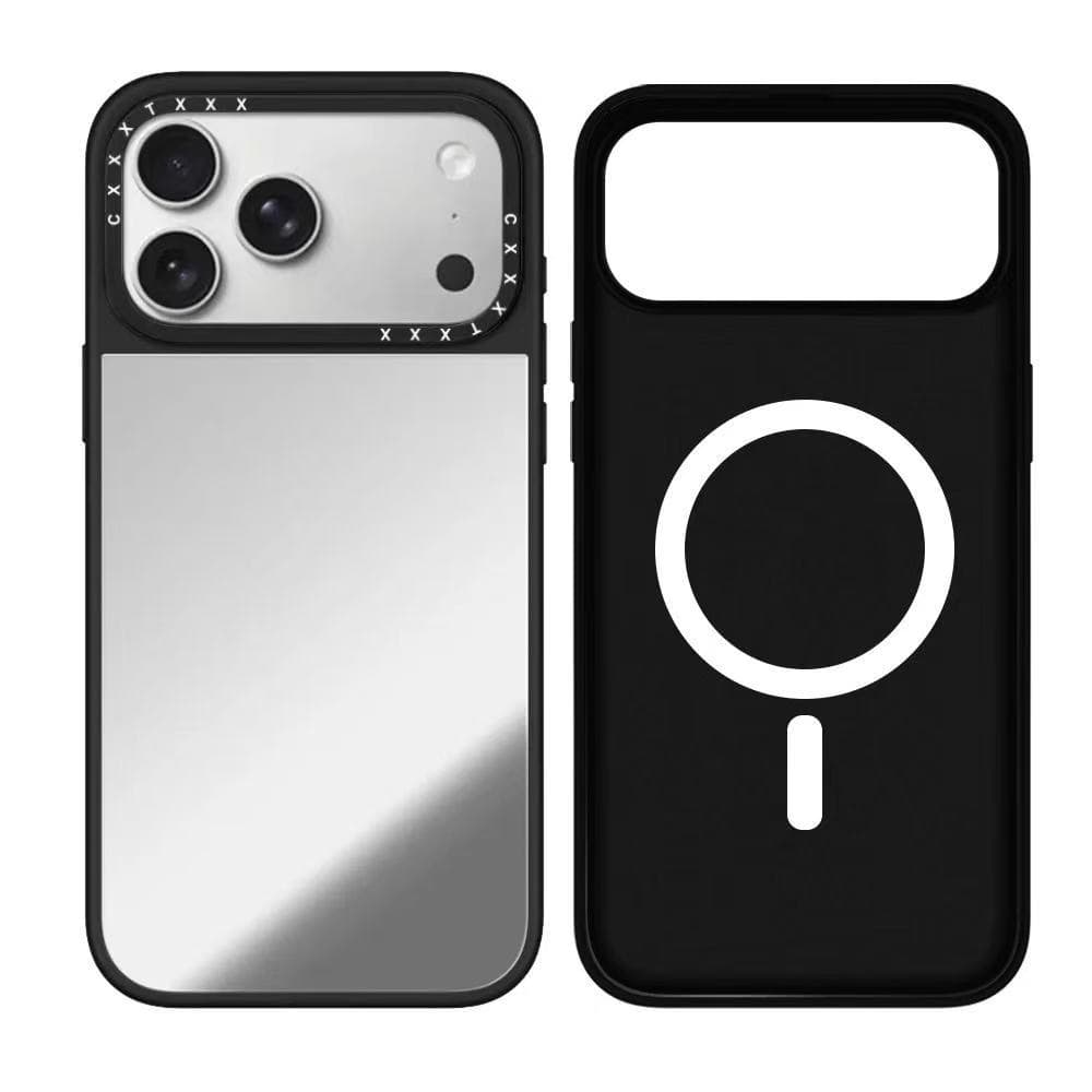 New CS Co-branded Sunflower Apple Phone Case Black Edge Mirror for iPhone 17 Pro Max 16 Plus 15