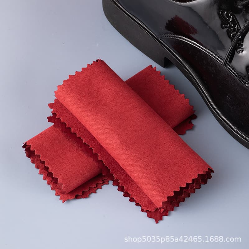 Hotel and Restaurant Disposable Bright Red Shoe Cloth, Home Use Non-Damaging Leather Shoe Polishing and Cleaning Tool