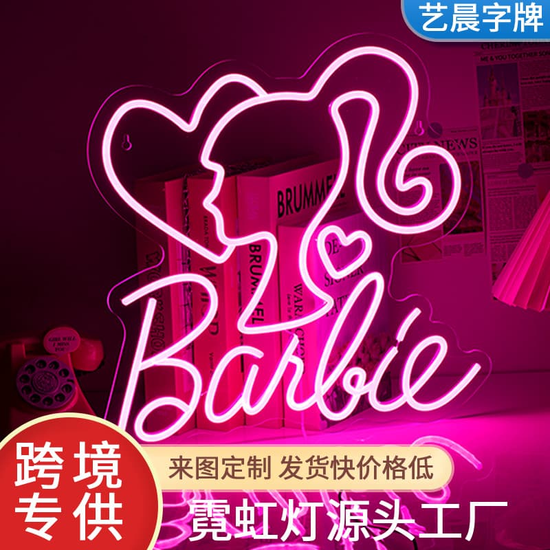 Amazon Cross-border Foreign Trade Neon Light Glowing Sign LED Advertising Decoration Girl Shape Neon Sign Custom