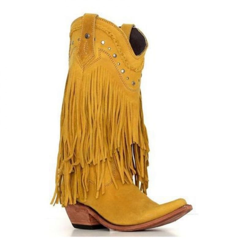 2026 Autumn Winter New Arrival Mid-Heel Women's Boots with Tassel Mid-Calf Boots Over-the-Knee Boots Plus Size Boots for Cross-Border Trade