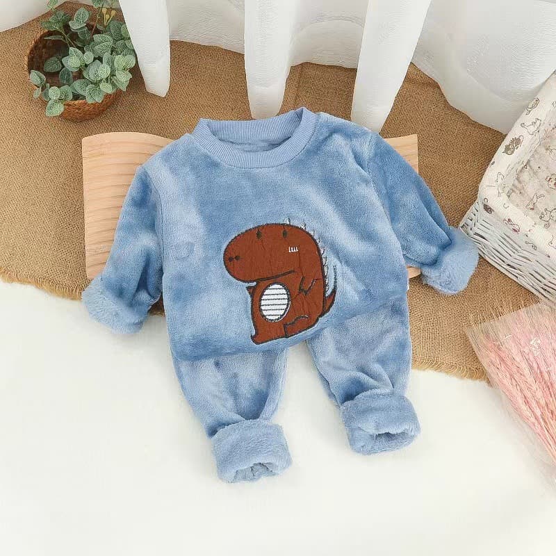 Baby Winter Pajama Set 2026 New Style Infant Kids Boys Girls Autumn Winter Flannel Homewear Fashion