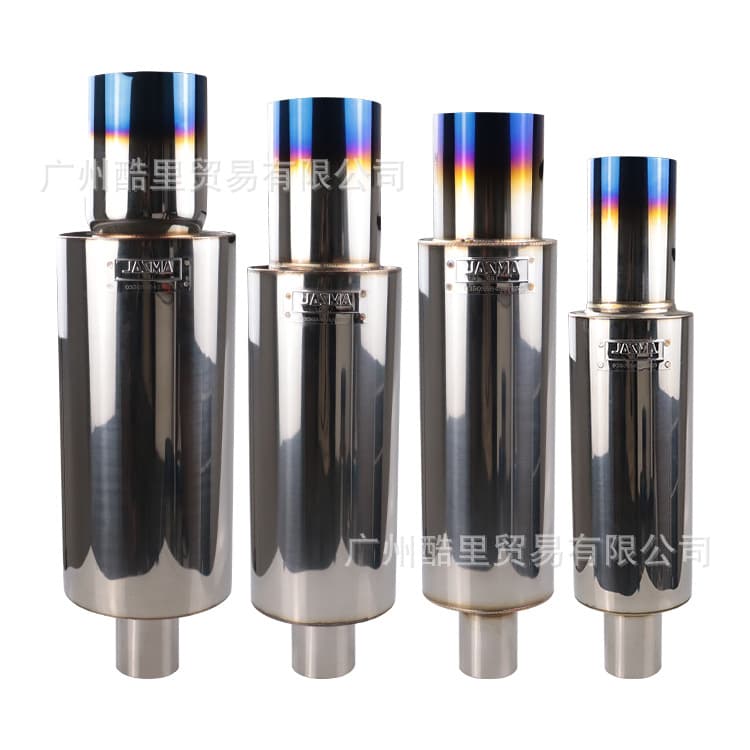 Factory Direct Car Modification Straight Exhaust Drum HKS Muffler Exhaust Drum Cross-border Stainless Steel Silencer Straight Exhaust Drum