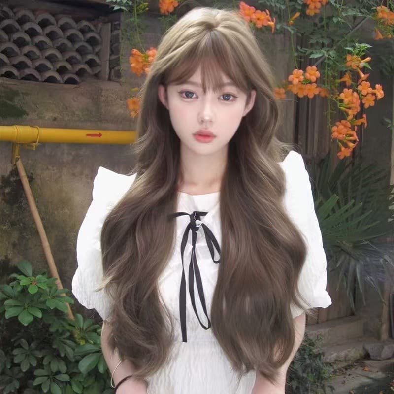Twin Tail Wig Women's Wavy Curly Fashionable Lolita Long Curly Hair Full Wig