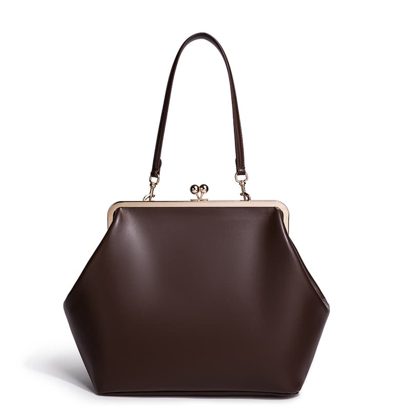 Kiss Lock Lady Style Lock Bag Top Handle Crossbody Handbag Shoulder Bag Wallet Messenger Shell Bag European American Style