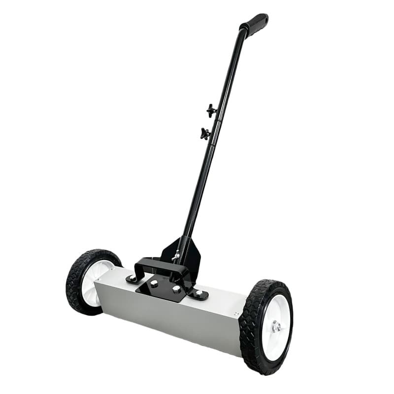 Magnetic Pickup Cart for Large Area Cleaning of Screws and Iron Filings, Extendable Magnetic Collector