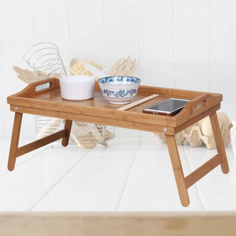 Bamboo Folding Table Postpartum Bedroom Floor Dining Table Ins Style Student Dorm Bamboo Legged Meal Tray Lazy Tray