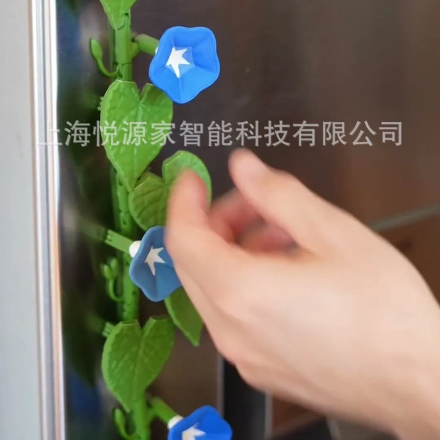 Morning Glory Magnets Amazon New Christmas 3D Printed Artificial Morning Glory Fridge Magnets Cross-Border