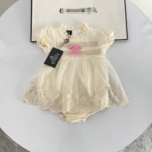 2025 Summer New Baby Onesie Princess Style Romper Baby Girl Round Neck Trendy Bodysuit Going Out Wear Fashion