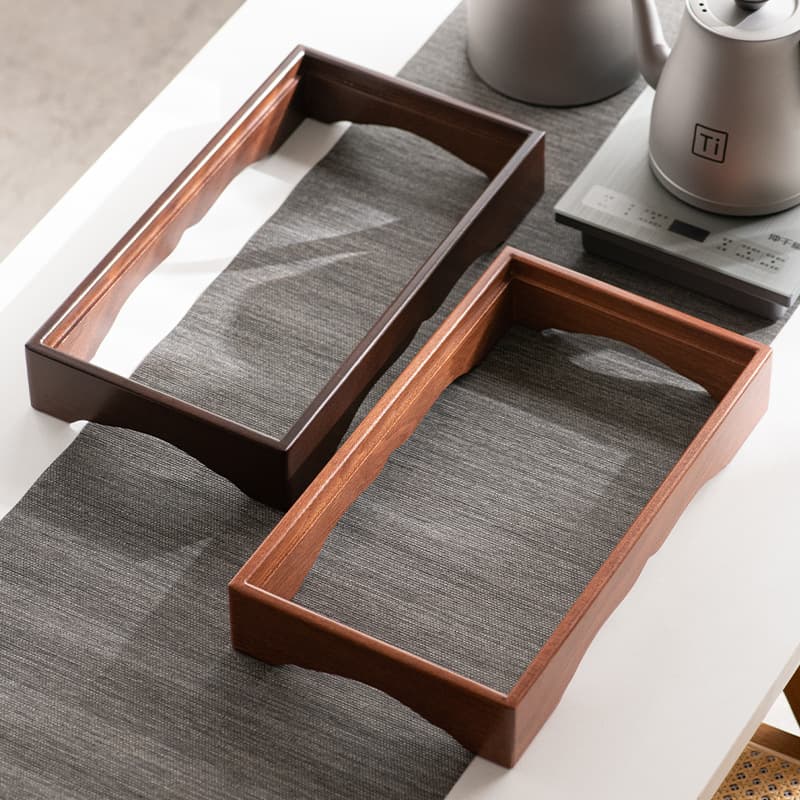 Walnut Wood Electric Tea Stove Frame Solid Wood Frame 37*20cm Embedded Tea Table Stand Electromagnetic Support Frame