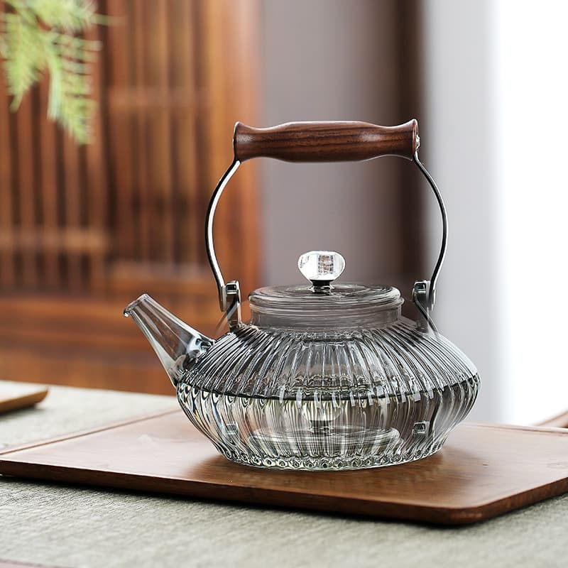 Stove-top Tea Boiling Heat-Resistant High Borosilicate Handle Teapot, Large Capacity Thickened Starlight Tea Brewing Pot
