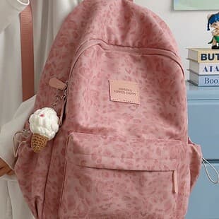 New Large Capacity Backpack, High Appearance Leopard Print Backpack, Sweet for Middle and High School Students, Travel Campus Backpack