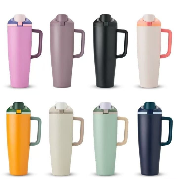 owala304 stainless steel thermos cup outdoor portable straw sports water cup with handle large capacity portable