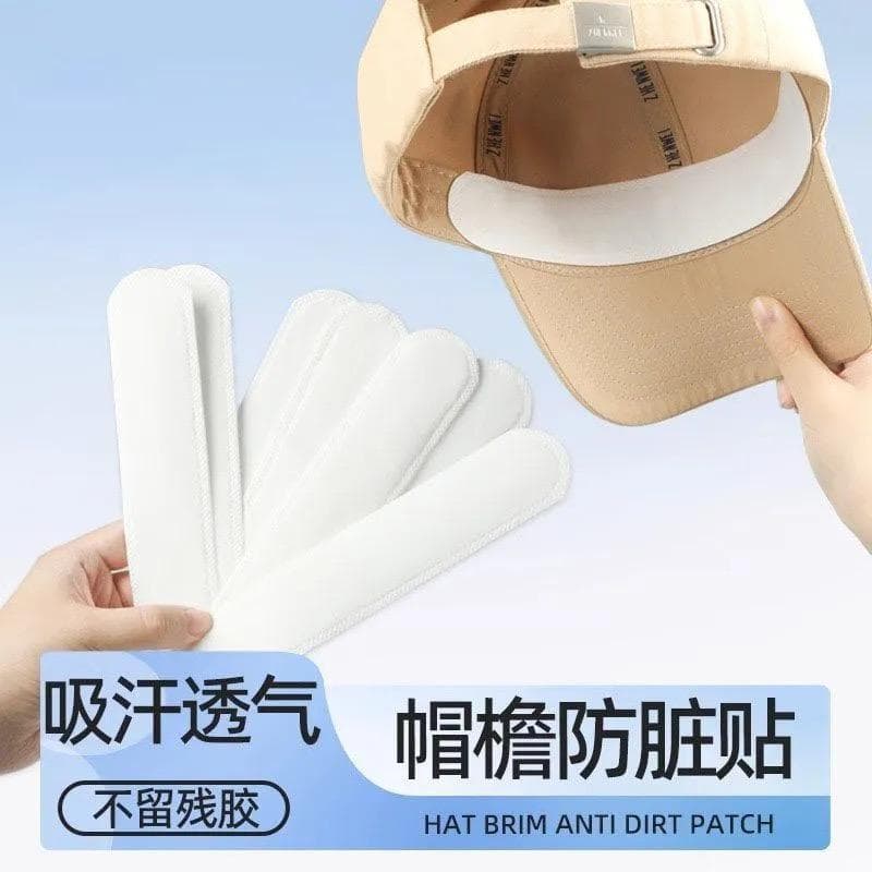 Brim Sweat Absorber Stickers, Disposable, Breathable, Thin, for Student Military Training, Collar Protection