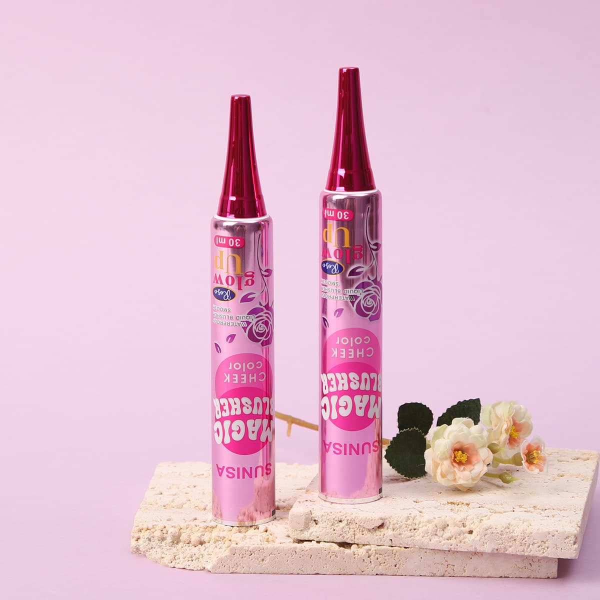 Magic Color-Changing Blush Tube Packaging Custom Magic Blusher Cream Blush Cosmetic Plastic Tube Bottle