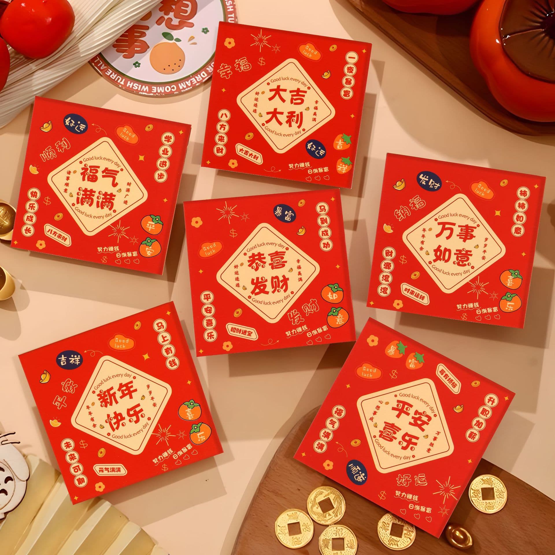 2026 Year of the Horse Creative Square Red Envelope, Cute and Personalized Cartoon Red Envelope, Chinese New Year Lucky Money Gift Box