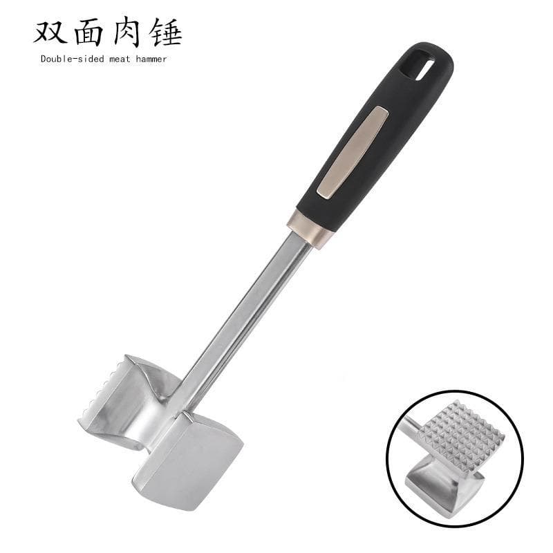 Stainless Steel Meat Tenderizer Steak Mallet Household Kitchen Double-Sided Meat Hammer Zinc Alloy Tenderizing Tool