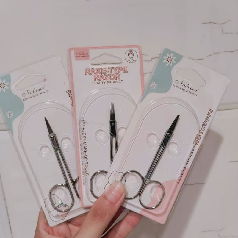 Beauty Makeup Tools Eyebrow Scissors Nose Hair Scissors Double Eyelid Tape Scissors Dollar Store Wholesale