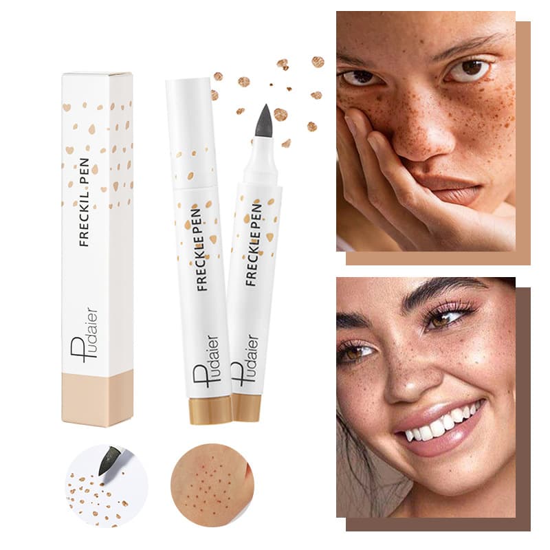 Pudaier Natural Simulation Freckle Pen Waterproof Easy to Color Non-Smudge Face Freckle Pen