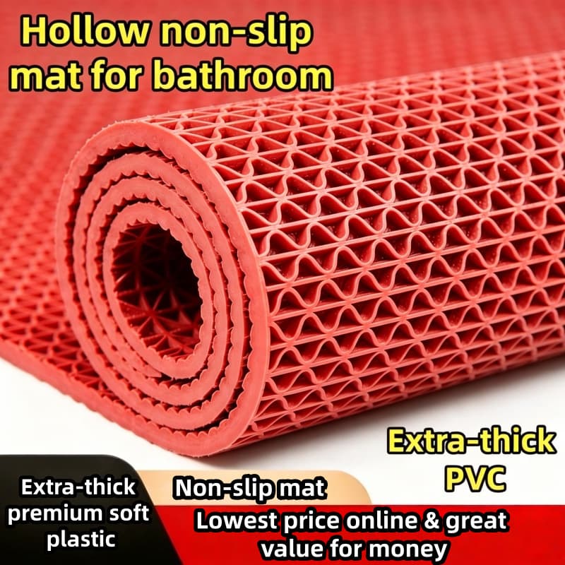 Hollow pvc anti-slip floor mat water-proof mat kitchen bathroom toilet plastic anti-slip mat outdoor commercial carpet door mat