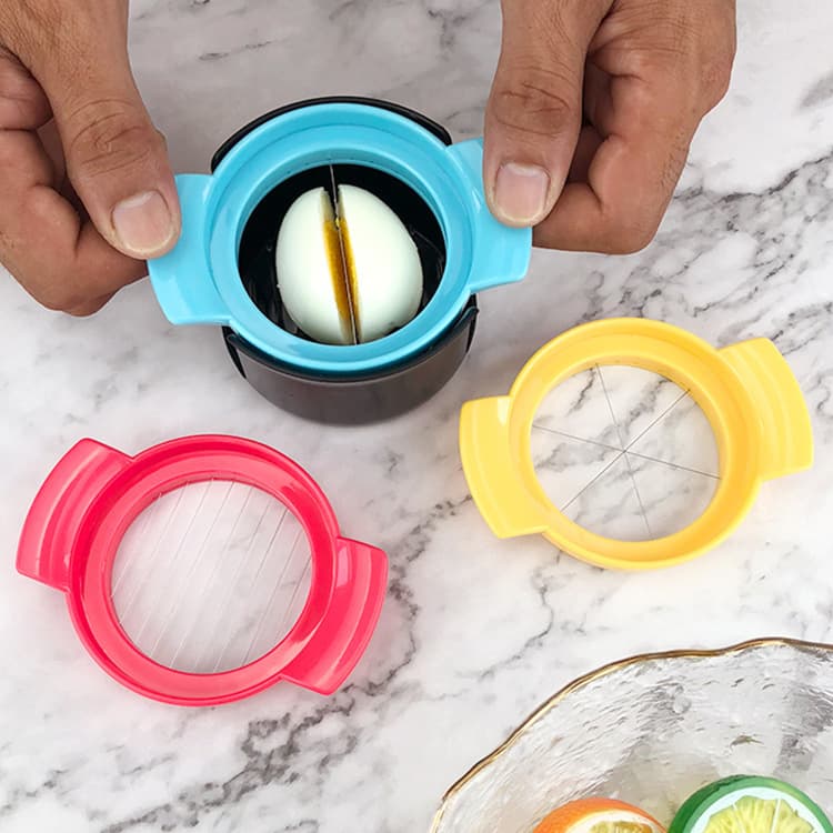 3-in-1 Preserved Egg Slicer for Halving and Slicing Century Eggs, Multifunctional Fancy Egg Cutting Wire Tool