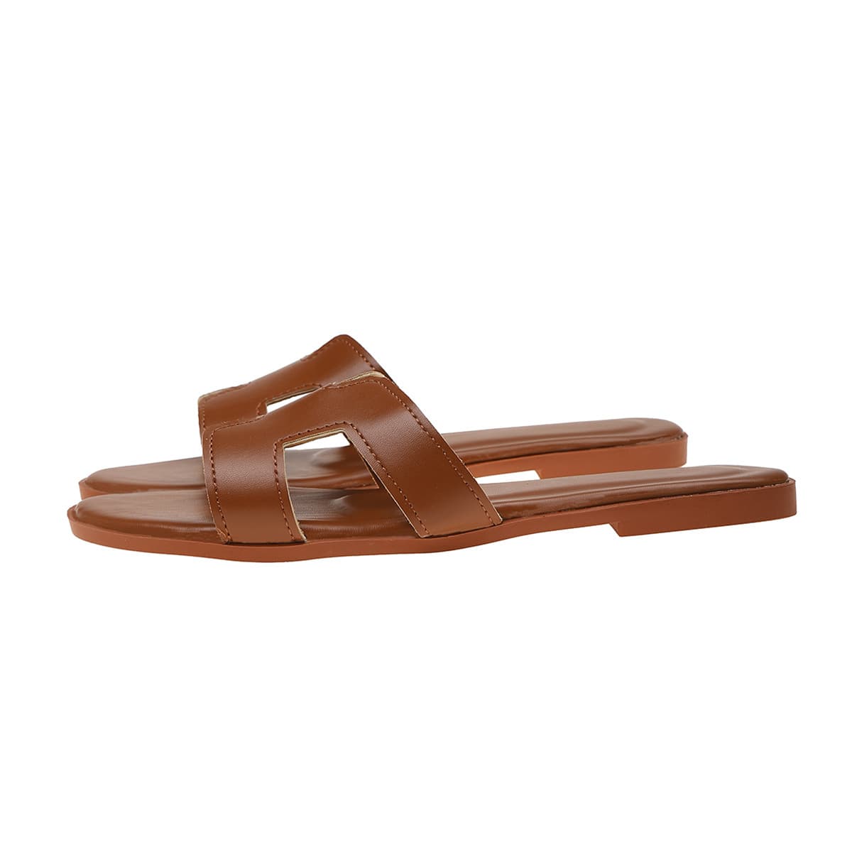 Cross-border Flat Comfortable One-strap Sandals for Women Summer New Fashion Versatile Slip-on Beach Sandals