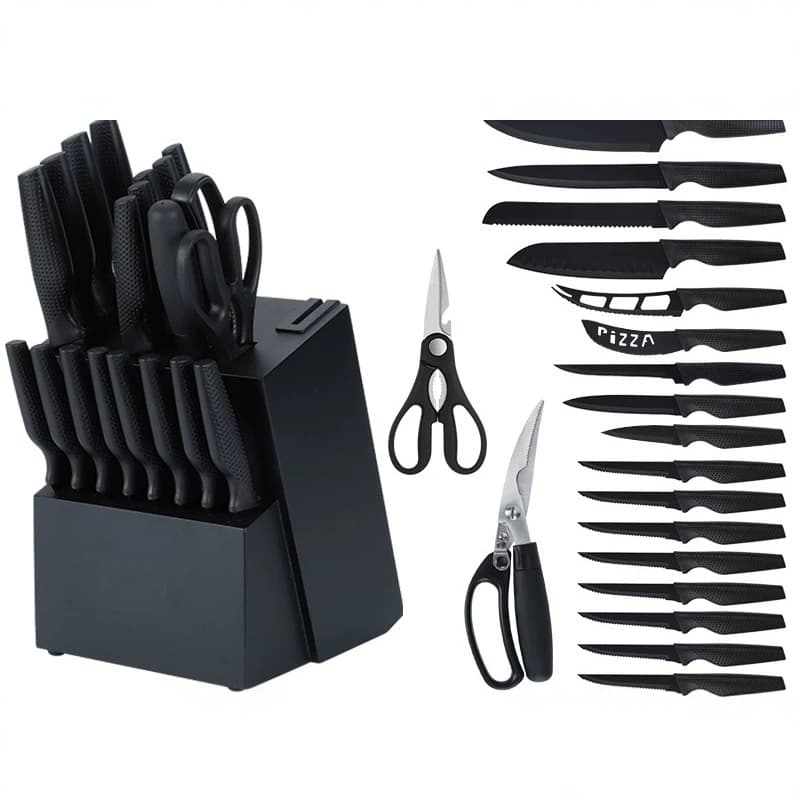 Cross-border new 20-piece knife set kitchen knife set household chef knife bread knife fruit knife steak knife
