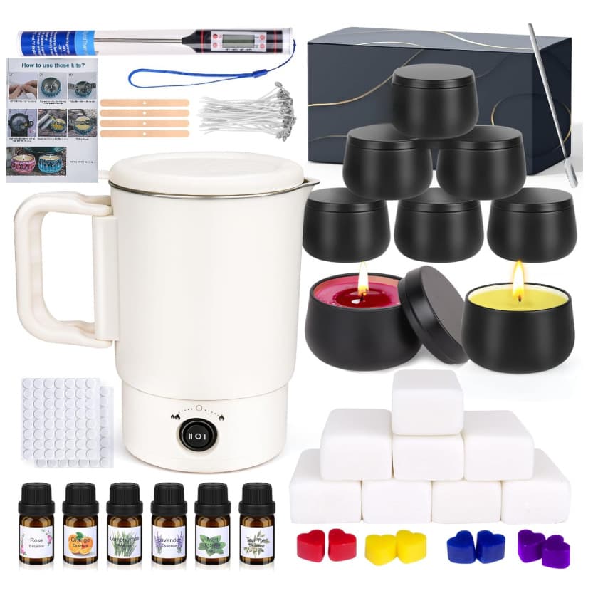 Candle Making Kit, DIY Soy Candle Making Materials for Beginners, Complete Candle Kit for Beginners