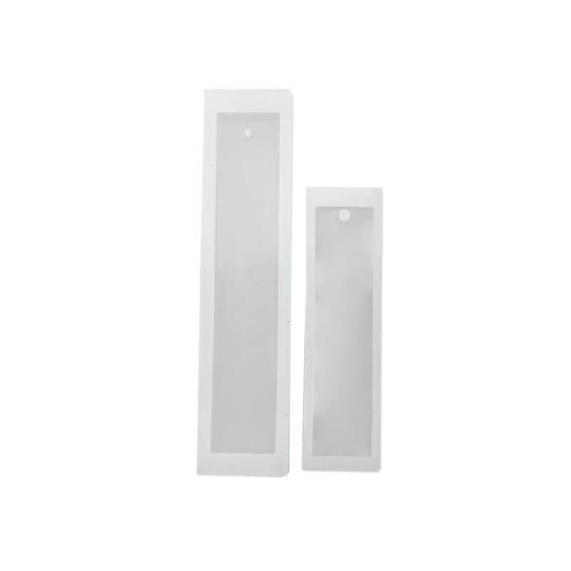 Full Mirror Surface Large and Small Handmade Blank Bookmark Silicone Mold, Dried Flower Bookmark Epoxy Resin Mold