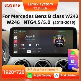 Car Central Control Large Screen Navigation Radio for Mercedes-Benz B-Class W242 W246 Android Qualcomm 12.3 inch Bluetooth