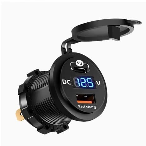 Cross-border new modified car charger pd QC3.0 fast charging TPYE-C mobile phone car charger manufacturers