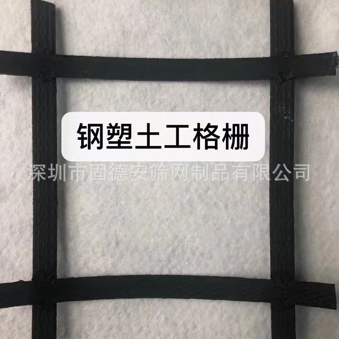 50KN Steel-Plastic Geogrid for Roadbed Retaining Wall Reinforcement with Convex Nodes