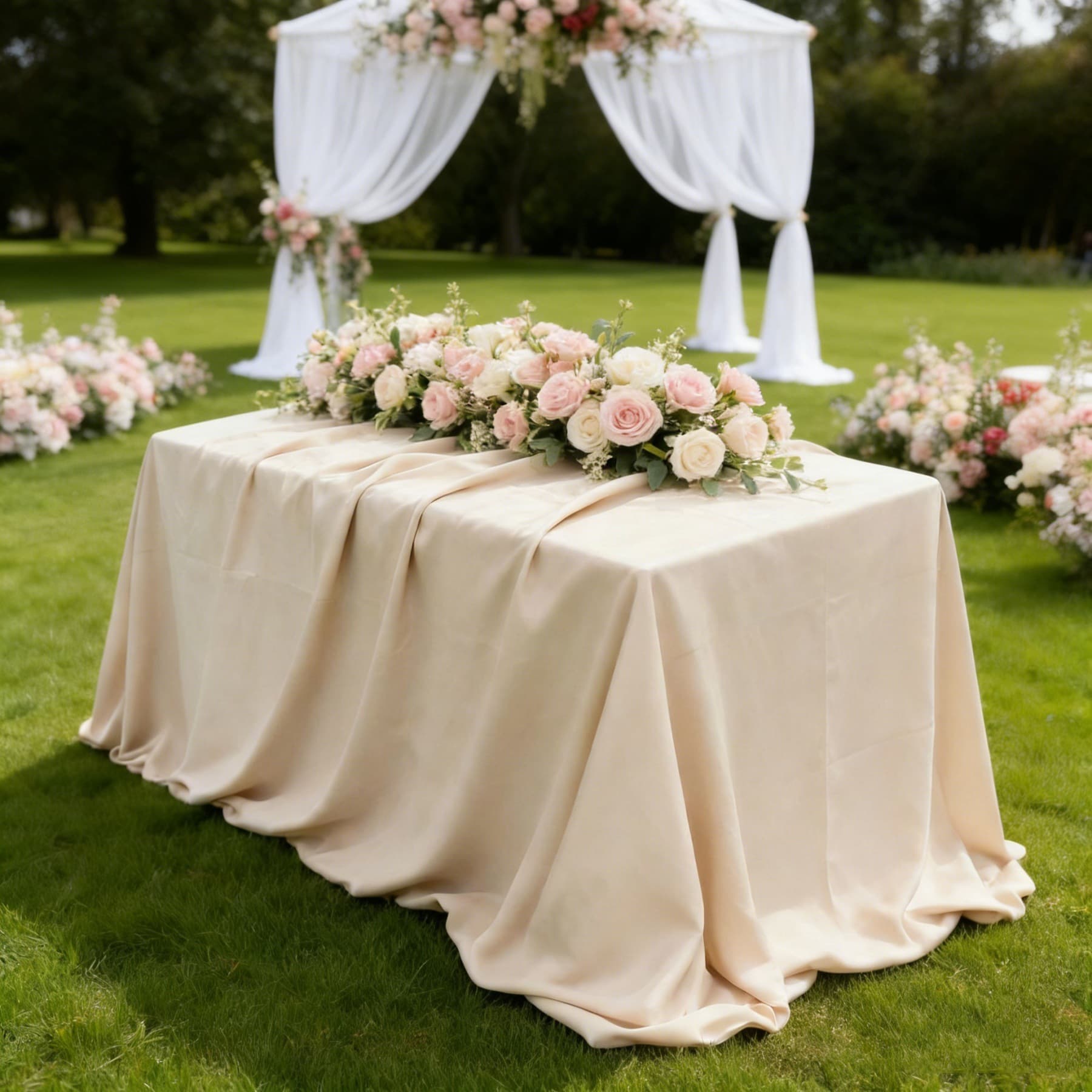 Cotton tablecloth for lawn weddings, outdoor decor, living room cover, atmospheric table decoration, dustproof, manufacturer wholesale