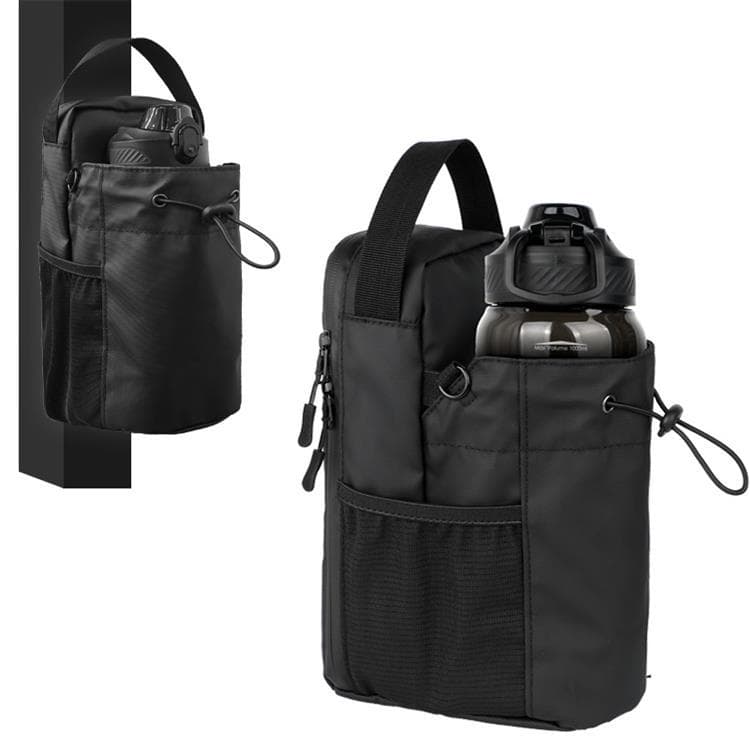 Magnetic Water Cup Bag Men's Single Shoulder Sling Fitness Sports Water Bottle Holder Crossbody Bag Polyester Fiber