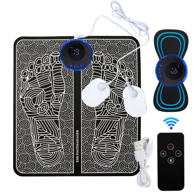 Cross-border Intelligent EMS Foot Massage Mat, Pulse Therapy Pad, Microcurrent Plantar Massager for Acupoint Therapy