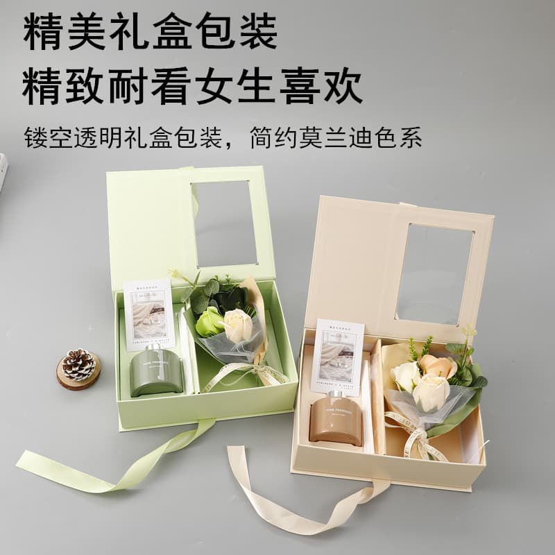 Creative Valentine's Day Gift Aromatherapy Rose Bouquet Gift Box for Boyfriend, Girlfriend, Wife, Best Friend Birthday Present