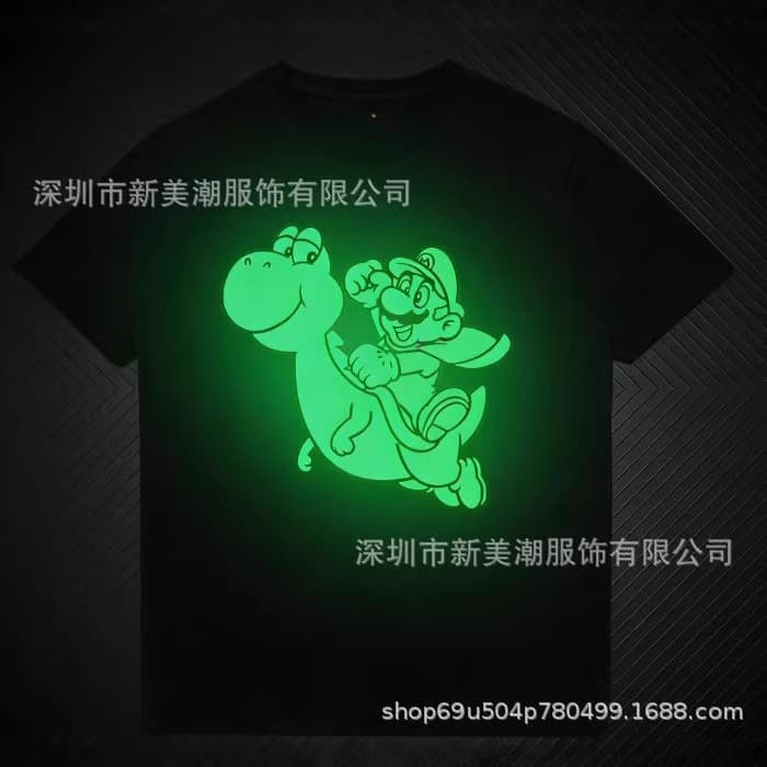 Dinosaur Boy T-Shirt Short Sleeve Medium and Large Kids Summer Clothing Trendy Cotton Summer Children's Wear Mario Kids Tee Half Sleeve Top