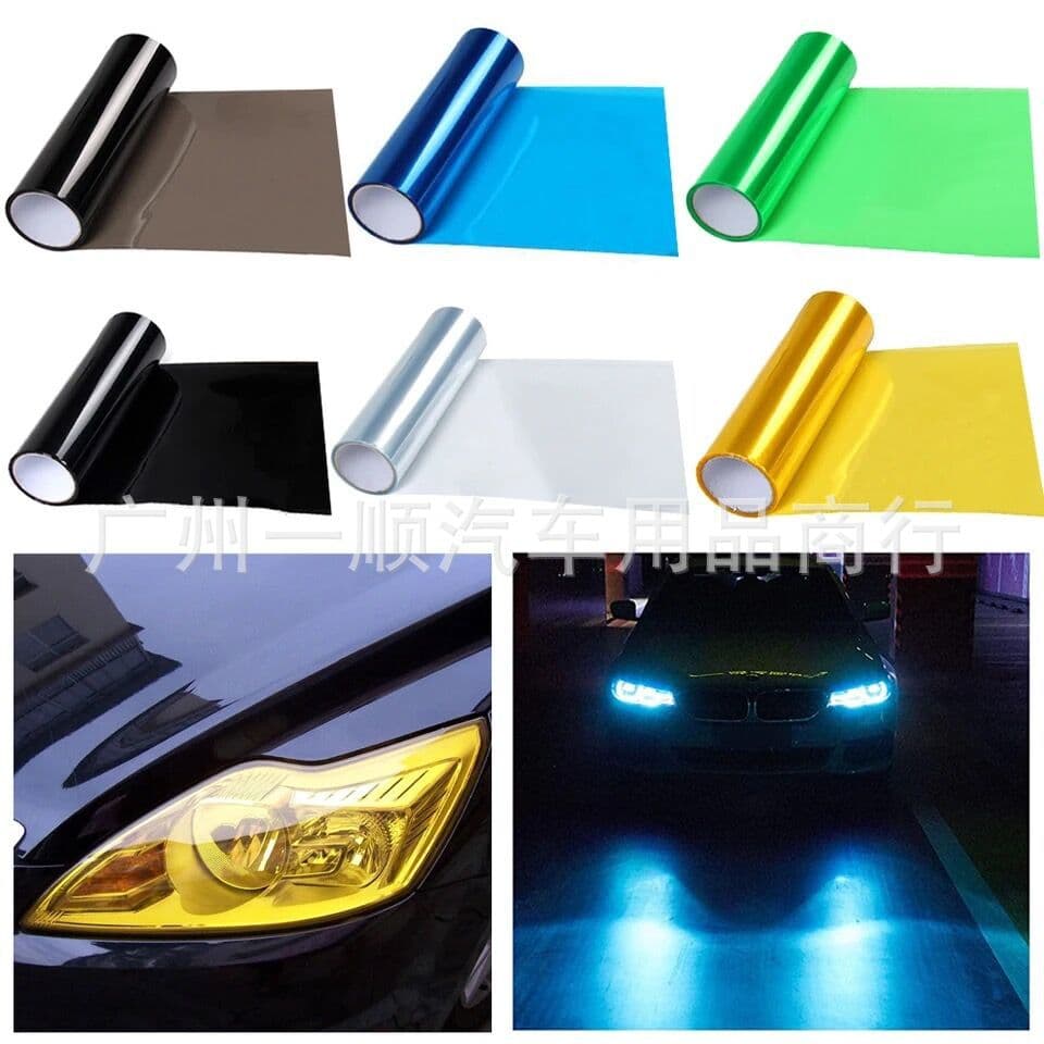 Car Headlight Color Change Film 30x100cm Brake Light Film Headlight Taillight Color Change Film Car Taillight Translucent Film
