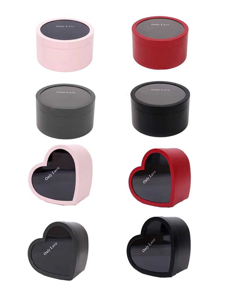 Window large flower box, heart-shaped, round, square, flower packaging material, 66 heart-shaped boxes to thank teachers and repair six gift boxes