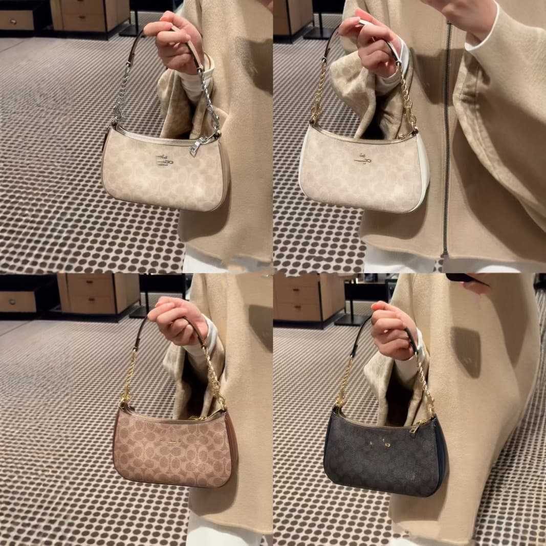 C&C Teri25 Mahjong Bag Monogram Crossbody Chain Bag Handheld Shoulder Bag Underarm Bag Street Style