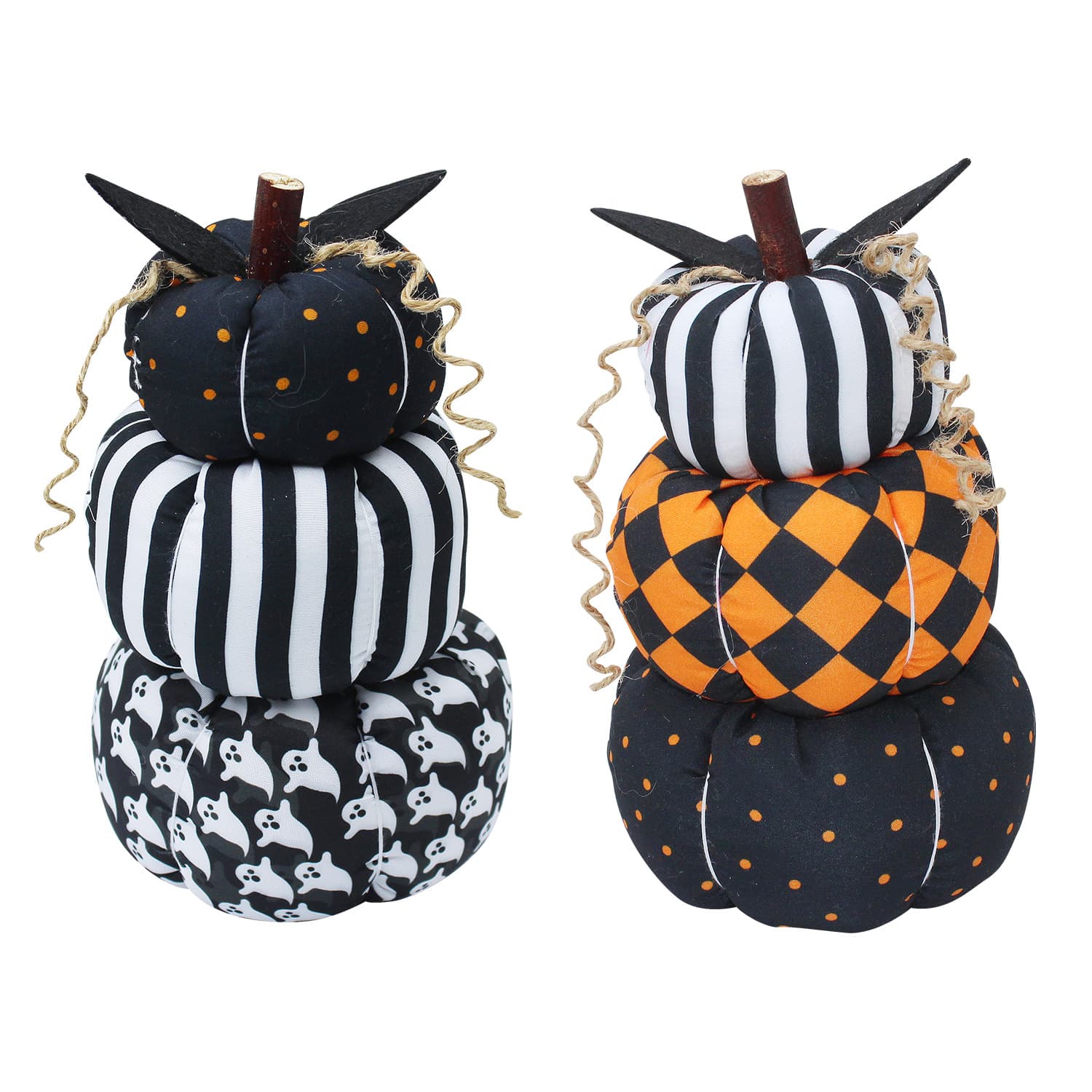 Three-layered pumpkin decorative ornaments and other festival supplies Orange and white two-color cross-border support for Chinese Valentine's Day