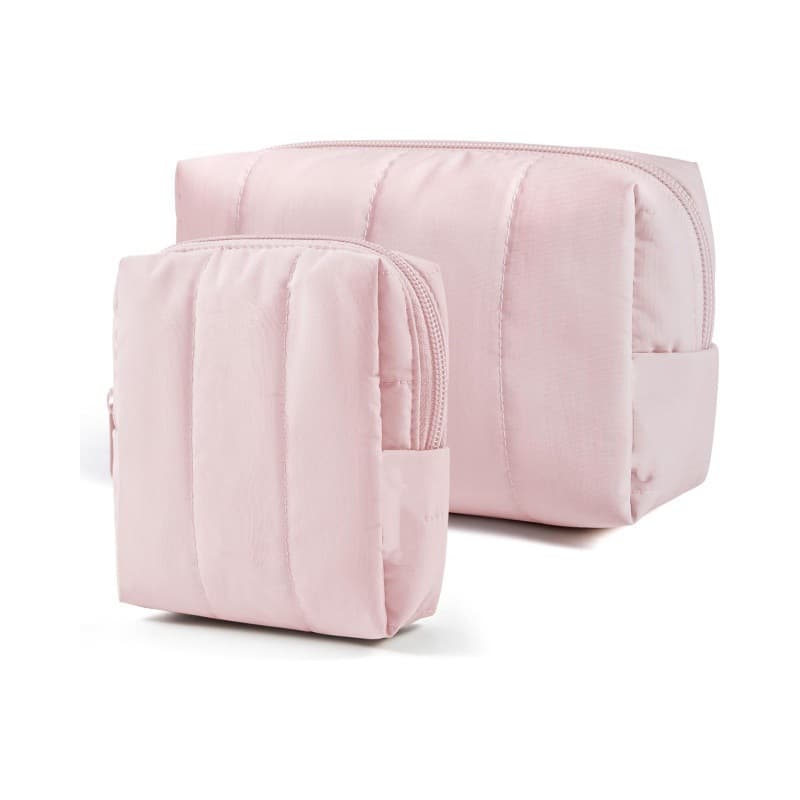 Cross-border Exclusive Cloud Two-Piece Set Puffy Quilted Clutch Bag Large Capacity Travel Toiletry Organizer