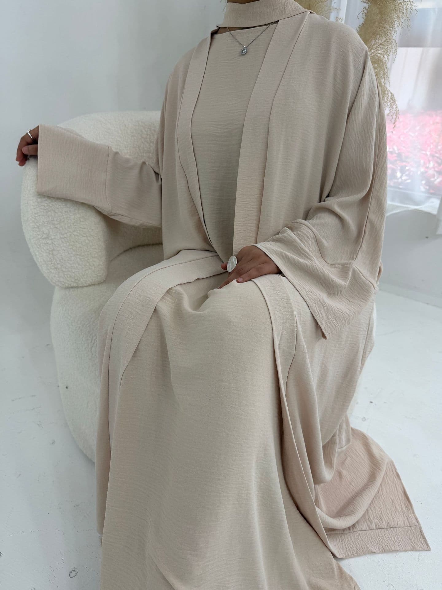 Loriya Solid Color Plus Size Casual Two-Piece Set LR480